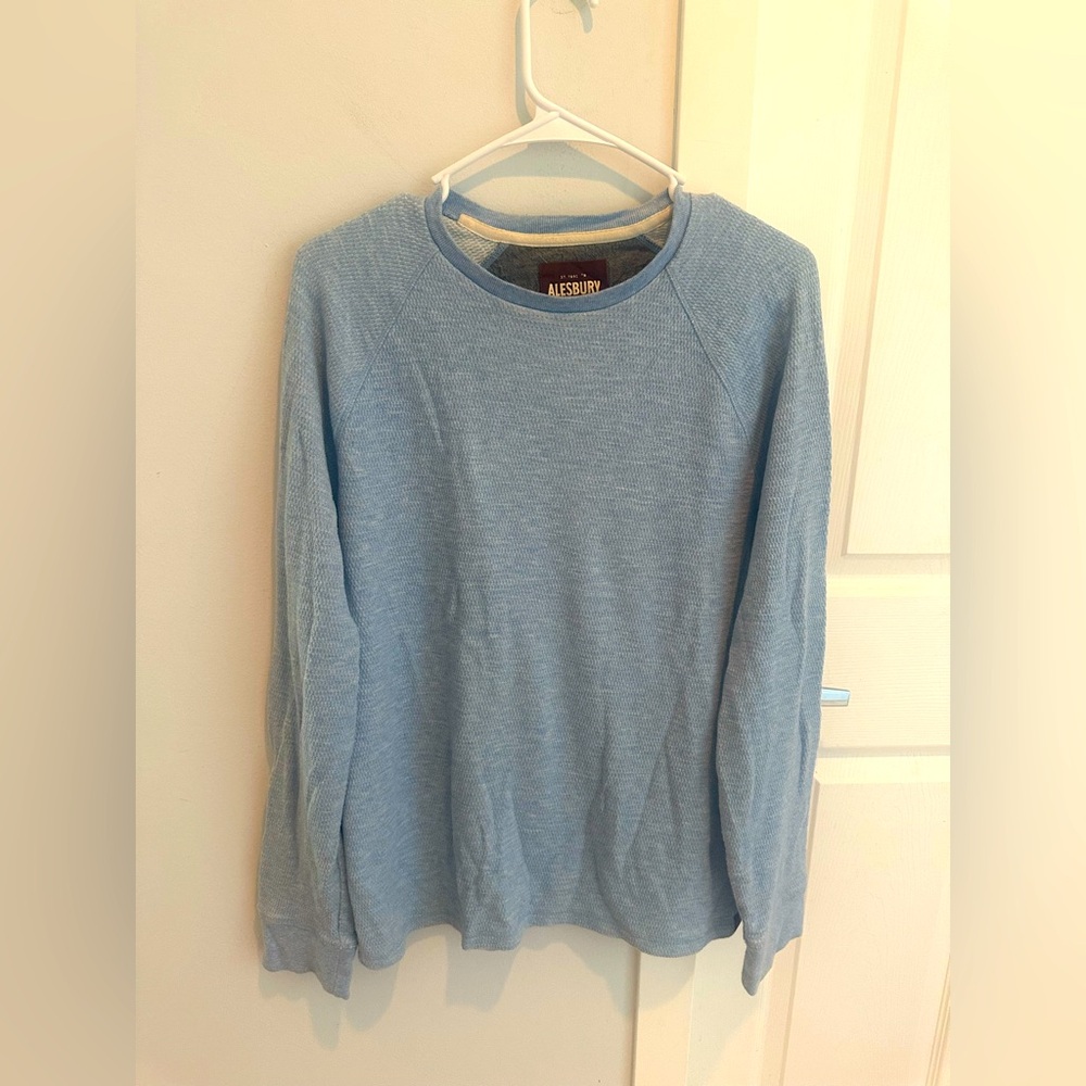 Alesbury Men’s Knit long sleeve crewneck tee, size M